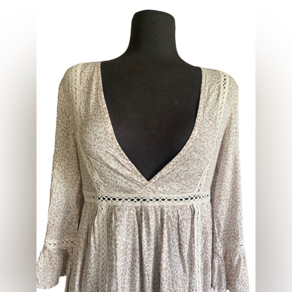 OLIVACEOUS - If Only Khaki Leopard Print Swing Dress - Picture 4 of 5